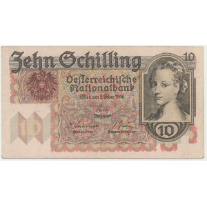 Rakousko, 10 šilinků 1946