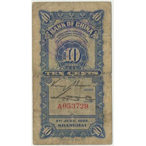 Čína, Šanghaj, 10 centů 1925