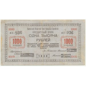 Russia, East Siberia (Kamchatka), 1.000 Rubles 1920