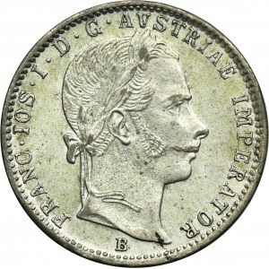 Austria, Franz Josepth I, 1/4 Florin Kremnitz 1859 B