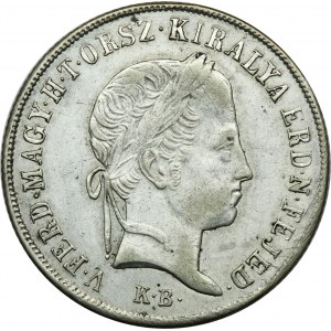 Maďarsko, Ferdinand I., 20 Krajcars Kremnica 1848 KB
