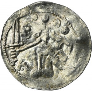 Vladislaus II the Exile, Denarius - Eagle and Hare, balls