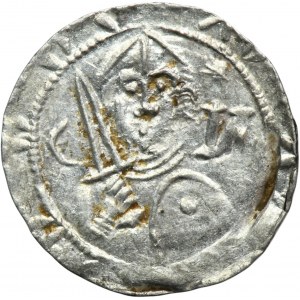 Vladislaus II the Exile, Denarius - Prince and Bishop, letter И