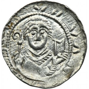 Vladislaus II the Exile, Denarius - Prince and Bishop, letter И