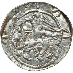 Vladislaus II the Exile, Denarius - Eagle and Hare, stars and balls