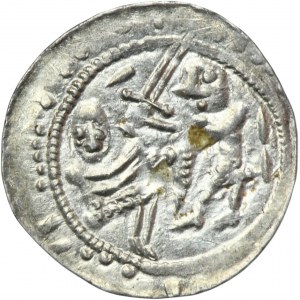 Vladislaus II the Exile, Denarius - Eagle and Hare, ring and wedges