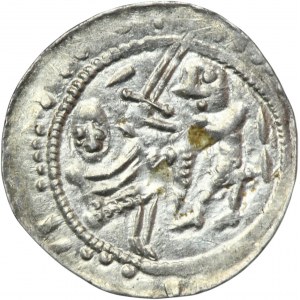 Vladislaus II the Exile, Denarius - Eagle and Hare, ring and wedges