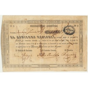 Argentina, 20 Pesos 1859