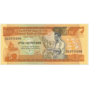 Ethiopia, 5 Birr (1976-1987)