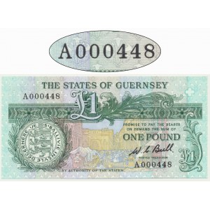 Guernsey, 1 Pound (1980-1989) - low serial number