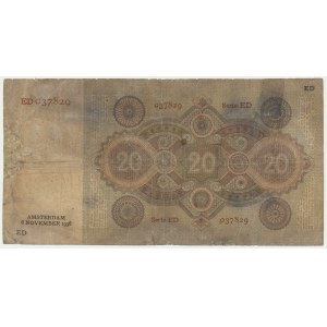 Holandsko, 20 guldenov 1936