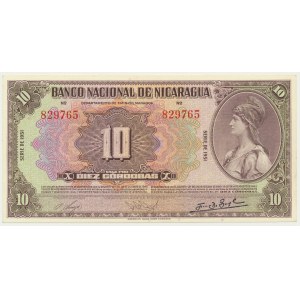Nicaragua, 10 Cordobas 1951