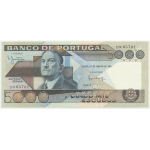 Portugal, 5.000 Escudos 1981