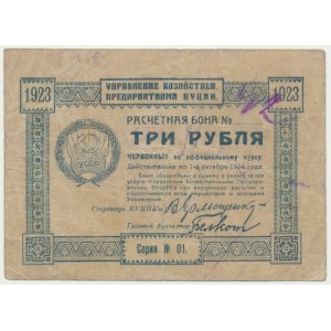 Rusko, Ukrajina a Krym, 3 kopějky 1923