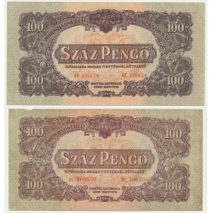 Maďarsko, 100 pengo 1944 (2 kusy).