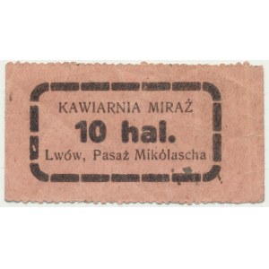 Lvov, kavárna Miraż, 10 halera 1919