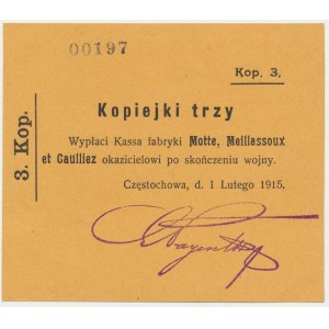 Częstochowa, 3 kopějky 1915