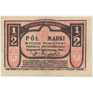 Gniezno/Witkowo, 1/2 mark 1919