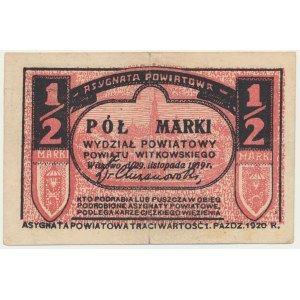 Gniezno/Witkowo, 1/2 mark 1919