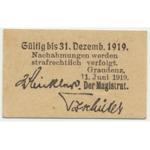 Graudenz (Grudziadz), 50 fenig 1919