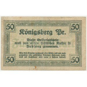 Königsberg (Královec), 50 marek 1922