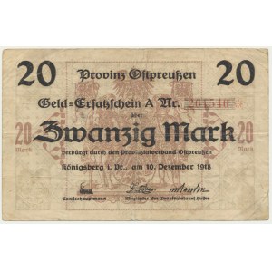 Königsberg (Königsberg), 20 marks 1918