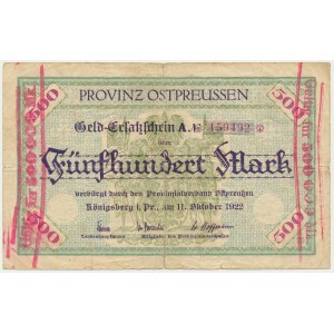 Königsberg (Königsberg), 500,000 for 500 marks 1922