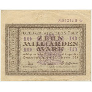 Königsberg (Królewiec), 10 miliardów marek 1923