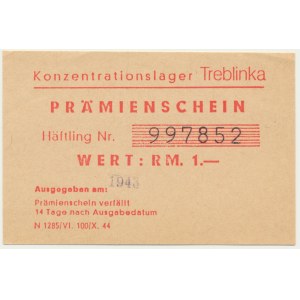 Treblinka, 1 mark 1943 - fancy voucher