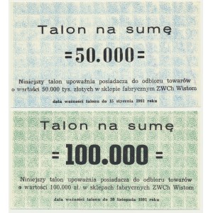 Wistom, Talons 50,000-100,000 zlotys 1991 (2 pieces).