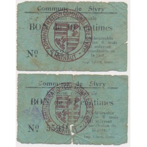 Belgie, Sivry, 10 centimů (2 kusy).