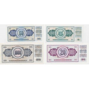 Yugoslavia, set 5-1.000 Dinara 1968-81 (4 pcs.)