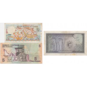 Tunisia, set 1/2-5 Dinar 1960-73 (3 pcs.)