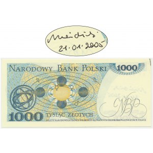 1.000 złotych 1982 - KF - z autografem A.Heidricha