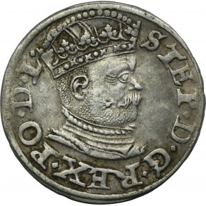 Stephen Bathory, 3 Groschen Riga 1586 - small head