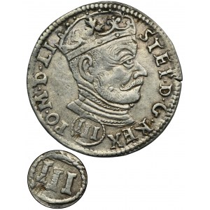 Stefan Batory, Trojak Vilnius 1580 - RARE, III v rondely