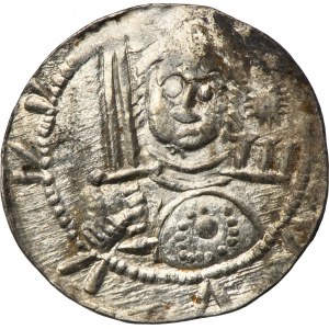 Vladislaus II the Exile, Denarius - Prince and Bishop, letter E