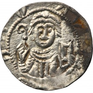 Vladislaus II the Exile, Denarius - Prince and Bishop, letter E