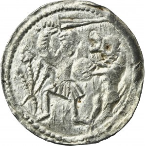 Vladislaus II the Exile, Denarius - Fight with lion