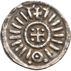 Německo, Sasko, Anonymní saský biskup, Křížový denár 2. polovina 10. století