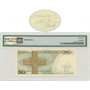 50 zloty 1982 - DA - PMG 64 - autographed by A. Heidrich