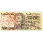 500 zloty 1982 - FB - commemorative overprint - ILLUSTRATED in Czesław Miłczak's catalog and signed by A.Heidrich