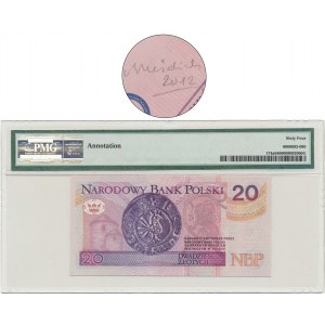 20 złotych 1994 - YF - PMG 64 - seria zastępcza z autografem A. Heidricha