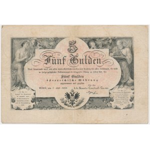 Rakúsko, 5 guldenov 1866