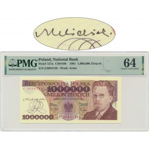 1 milion złotych 1991 - E - PMG 64 - z autografem A. Heidricha