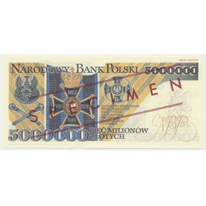 5 milionów złotych 1995 - WZÓR - YA 0000000 -