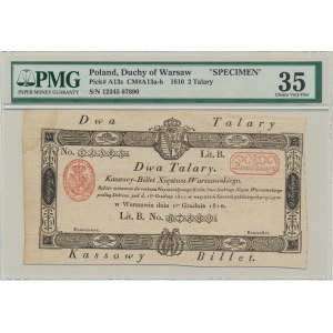 2 thalers 1810 - Specimen Cash Ticket - PMG 35