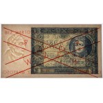 5 gold 1930 - Ser. BX 0197261 - with later overprint MODEL.