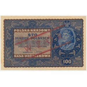 100 marks 1919 - ID Series T - with later printing MODEL.
