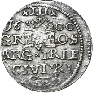 Žigmund III Vasa, Trojak Riga 1600 - ROTH, bez interpunkčného znamienka medzi D G